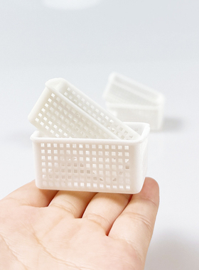 迷你收纳筐模型微缩食玩场景摆件迷你置物篮摆件简约风dollhouse