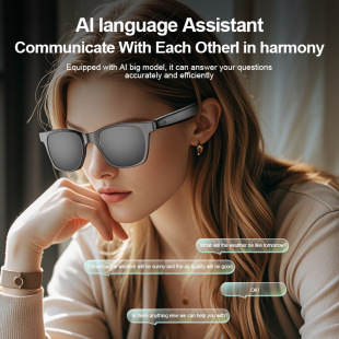 2025新款蓝牙眼镜智能眼镜多国语言同声翻译视频通话实时字幕翻译
