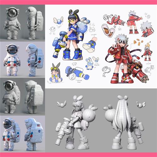 ip形象建模ip设计吉祥物设计卡通形象设计d建模ip形象盲盒手办