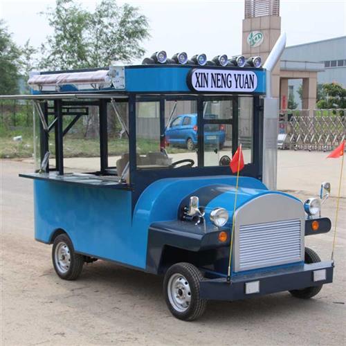 四轮电动小吃车房车移动美食摊位售卖车景区商业街夜市摊位小吃车