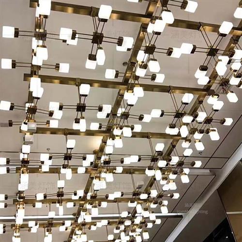 酒店售楼部豪宅定制大型吊灯北欧非标定制灯具厂家定制灯具