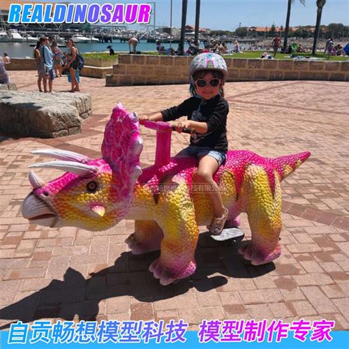 广场儿童车公园儿童广场电瓶车新款恐龙电动车游乐设施