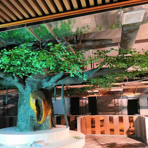 仿真榕树大型玻璃钢假树厂家室内包柱榕树装饰仿真树源头工厂