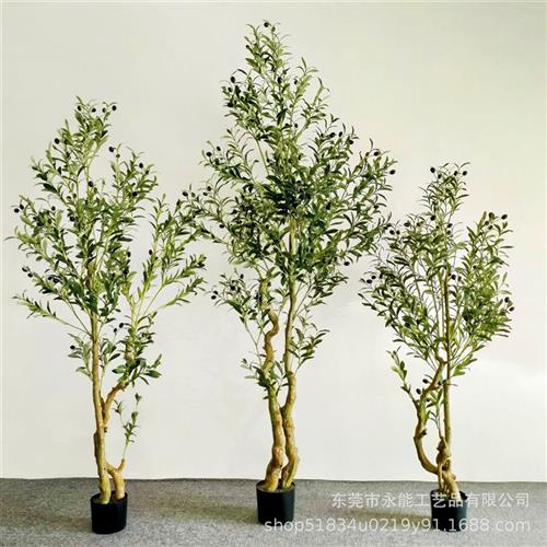 仿真橄榄树北欧风家居饰品假造型橄榄树摆件门面店装饰假绿植盆栽