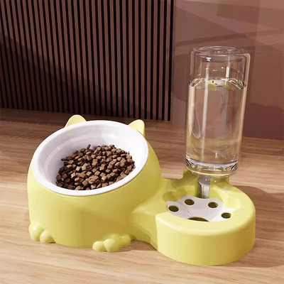 猫碗猫盆自动饮水双碗狗