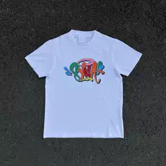 Syna Short-Sleeved T-Shirt Pure Cotton Street Style Uk Dripdrill Tee Same Style as European and American Celebrities Centralcee