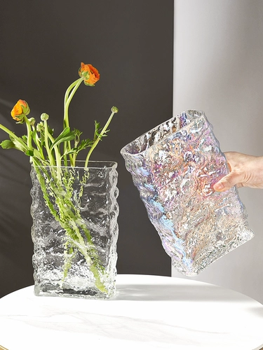 INS WIND GLACIER Постоянная замороженная ваза скандинавская прозрачная стеклянная бутылка гостиная цветочная вставка в Вставка вода цветочный стол