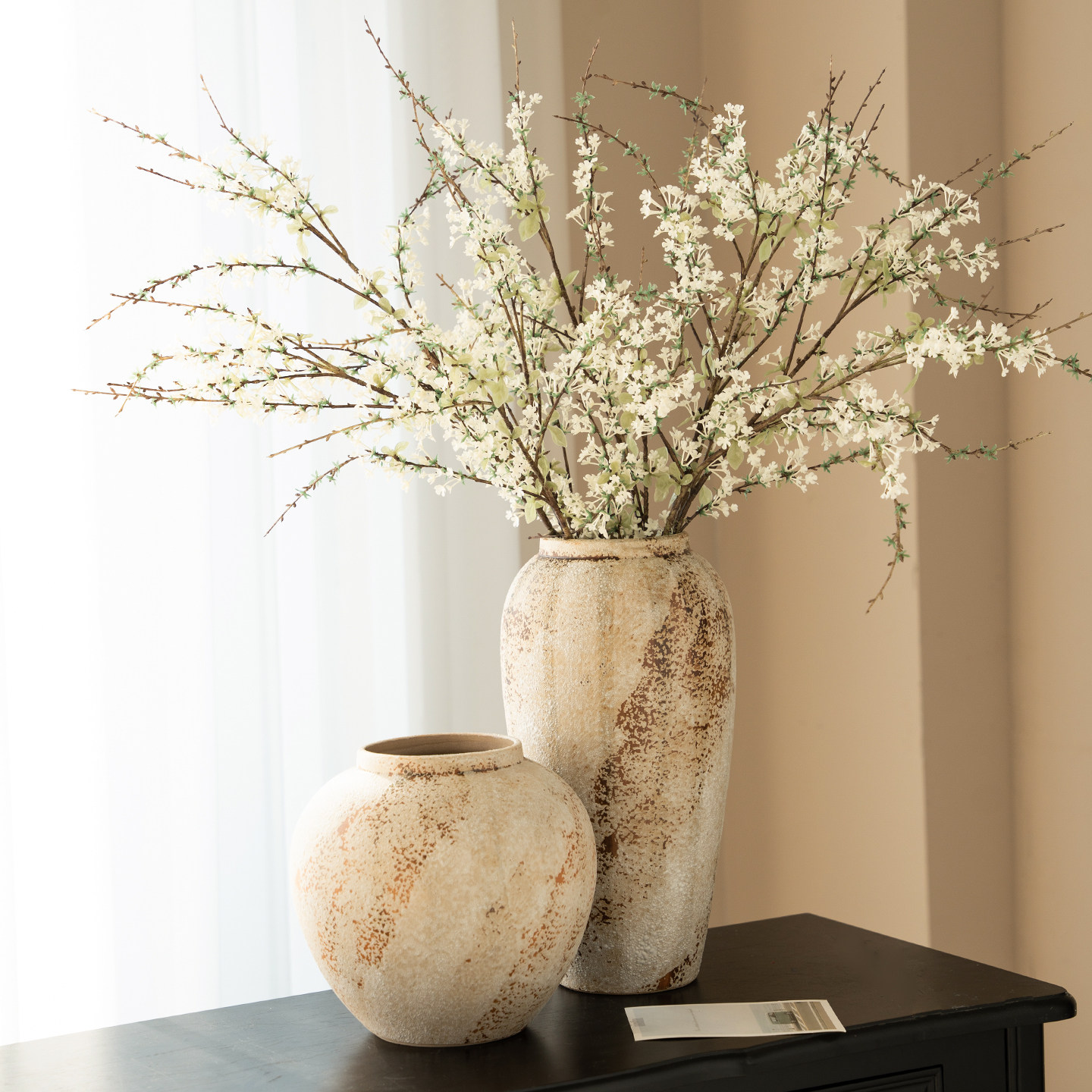 陶瓷花瓶复古新中式侘寂风摆件高级感水养插花意式客厅电视柜装饰,鲜花速递/花卉仿真/绿植园艺,花瓶,淘宝优惠券,粉丝福利购,淘宝优惠卷