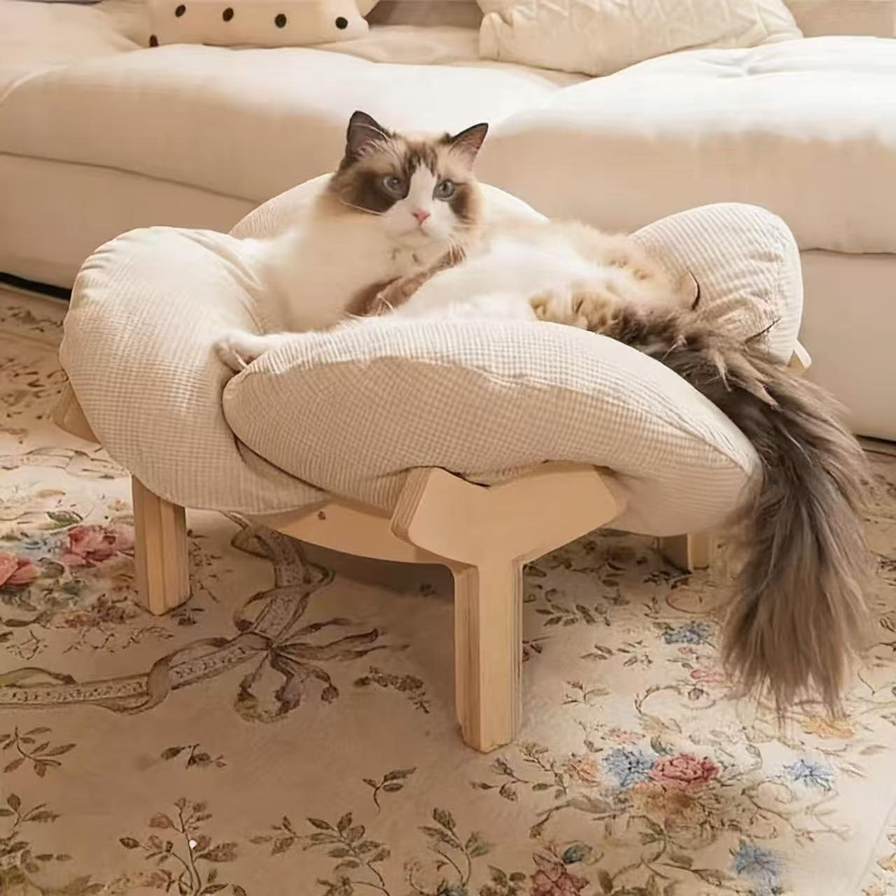 简约猫窝木制室内优雅宠