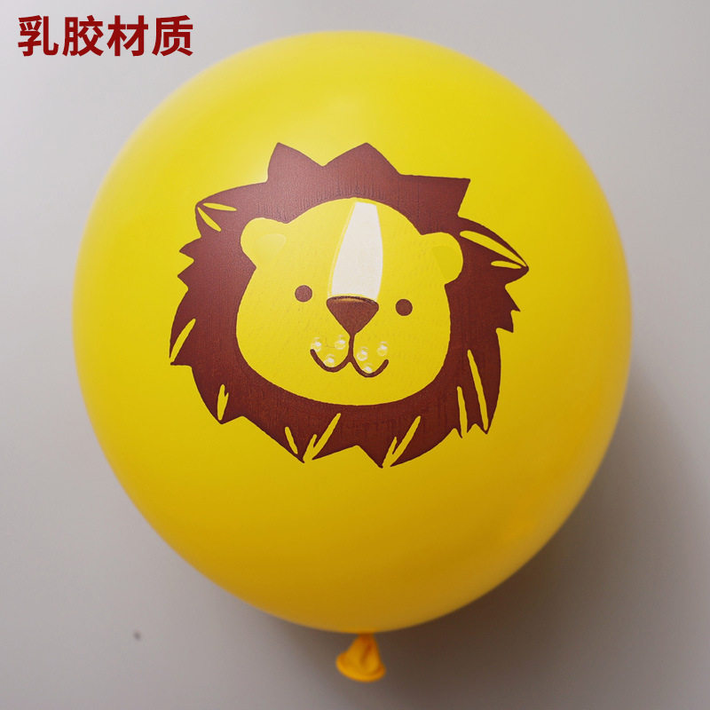 加厚动物气球主题丛林生