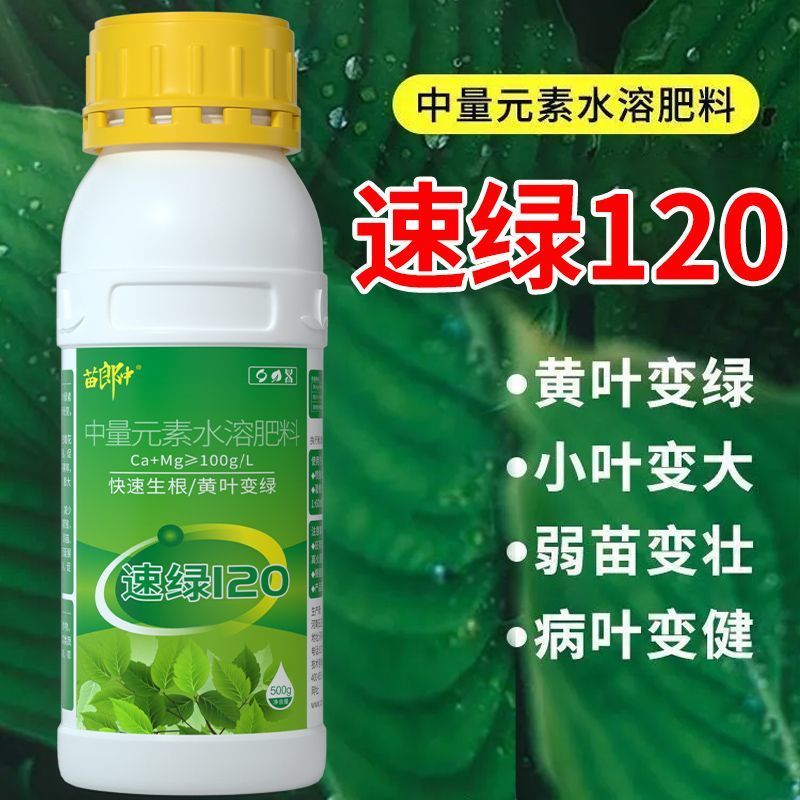 速绿120叶绿素叶面一喷绿水溶肥蔬菜果树提苗生根壮棵叶片增绿厚