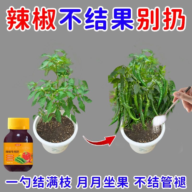 辣椒专用肥料菜椒青椒朝天椒线椒小米辣盆栽通用提苗增产水溶肥料
