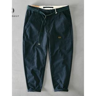 daily 长裤 纯棉休闲裤 工装 男秋冬纯色宽松直筒阿美咔叽男士 home