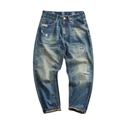 DANKiMADE*24SS 秋冬新品 复古做旧重磅直筒宽松锥形牛仔裤