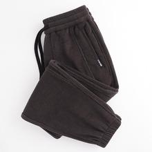 VSEAZMA重磅500g灯芯绒休闲卫裤男加绒加厚保暖抓绒束脚运动裤冬