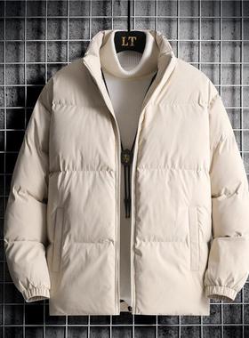 羽绒棉外衣男士的时尚品牌冬季2025新美国时尚宽松和轻型棉外衣男
