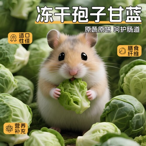 仓鼠零食冻干甘蓝金丝熊蔬菜干