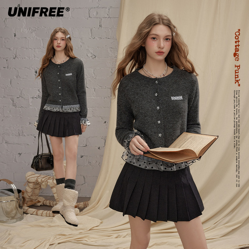 【昕怡专属】UNIFREE美式复古针织衫U253N560B1B1