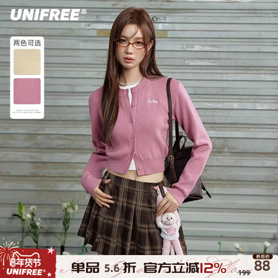 UNIFREE针织针织开衫甜美