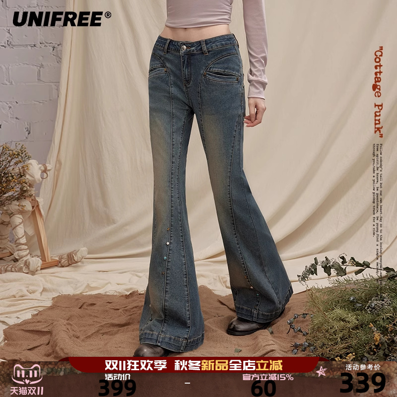 UNIFREE美式复古牛仔裤