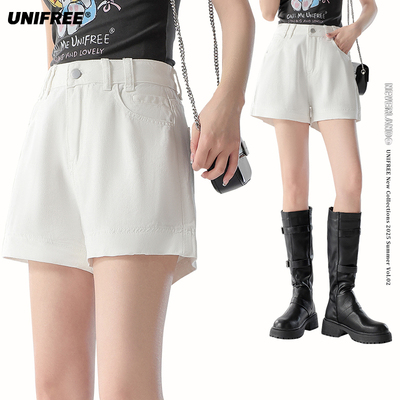 【呼呼严选专享】UNIFREE白色牛仔短裤U252P080V1V1