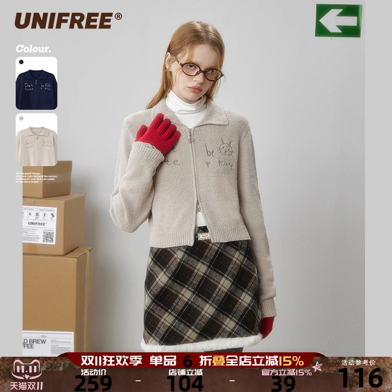 UNIFREE套头甜美可爱针织衫