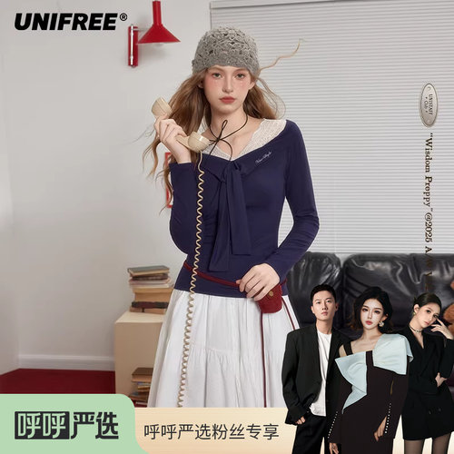 【呼呼严选专享】UNIFREE韩系海军风长袖T恤U261G010B1B1