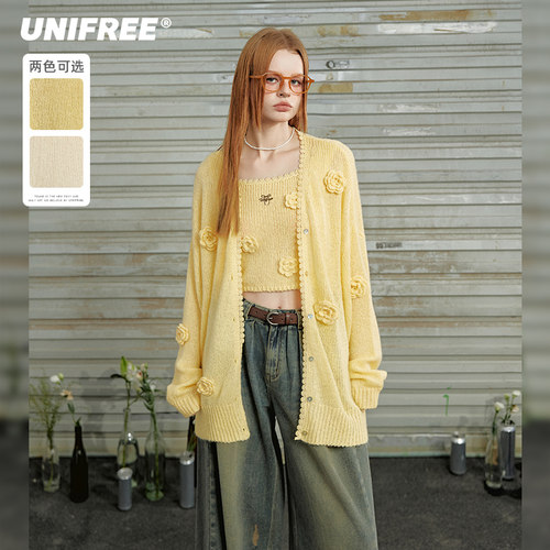 UNIFREE甜美可爱针织衫百搭
