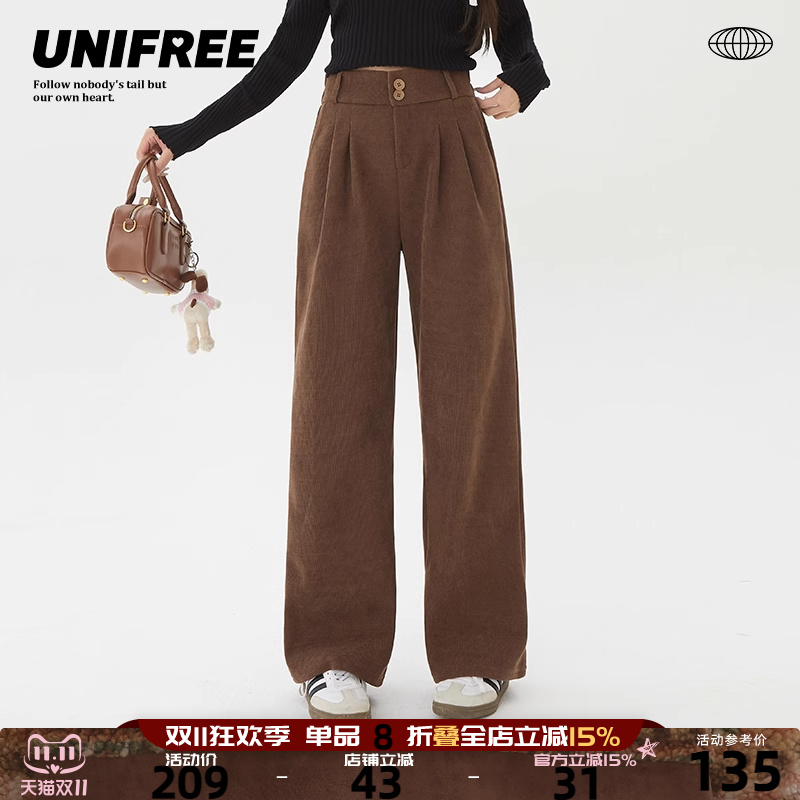 UNIFREE长裤直筒休闲裤