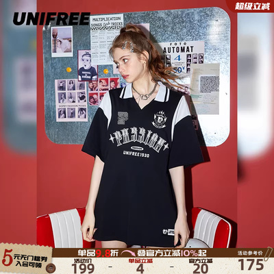 UNIFREE圆领正肩修身T恤