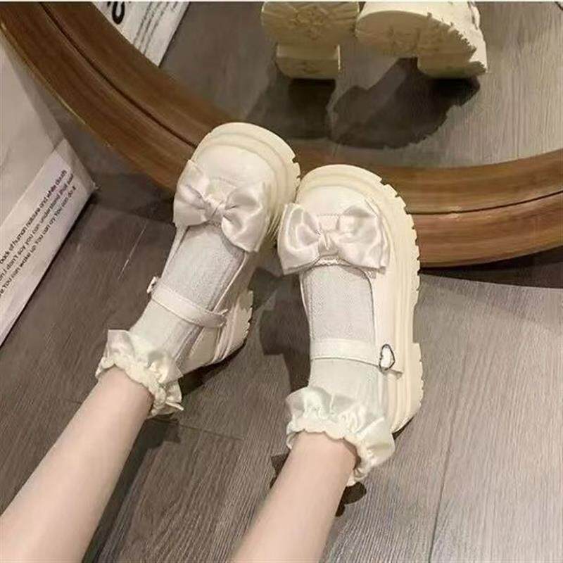 玛丽珍英伦风小皮鞋女复古2026新款蝴蝶结配裙子日系jk学院风单鞋
