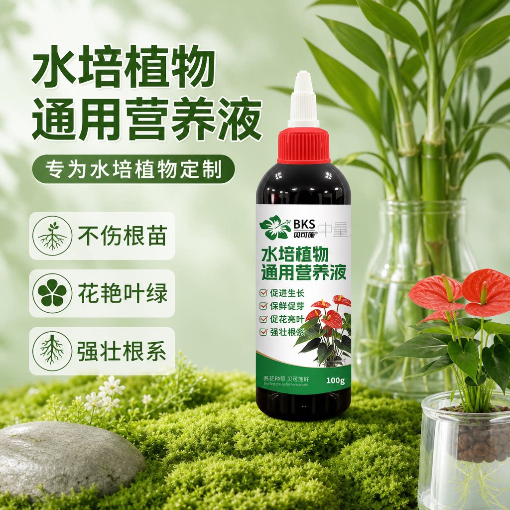 水培植物营养液通用型富贵竹绿箩铜钱草郁金香吊兰发财树红掌专用