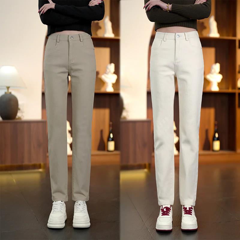 直筒烟管裤女夏季薄款2025新款高腰显瘦时尚小个子纯棉牛仔休闲裤
