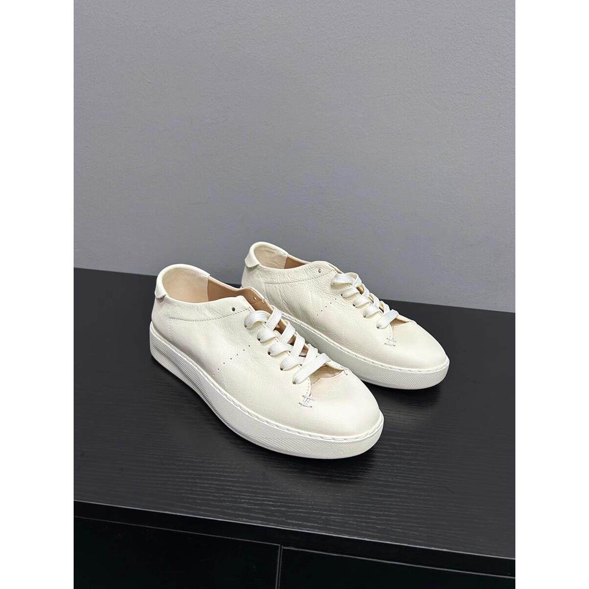 小白鞋男款厚底增高百搭休闲正装商务皮鞋春夏季低帮舒适白色板鞋