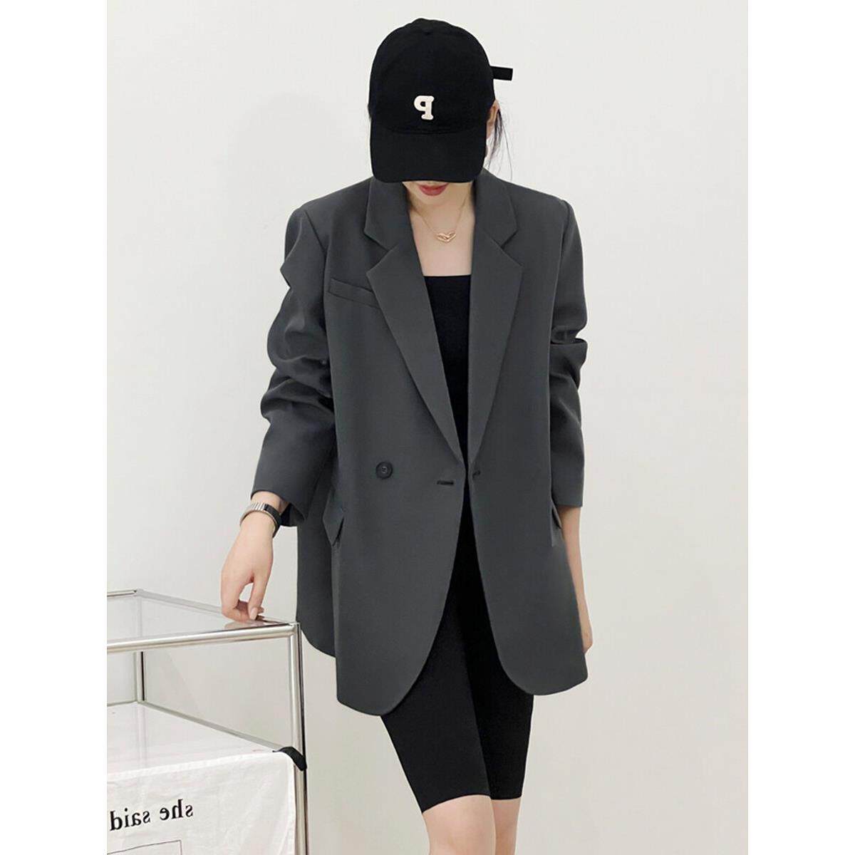 LILY MOST高级感灰色西装外套女春新款韩版小个子宽松休闲西服潮