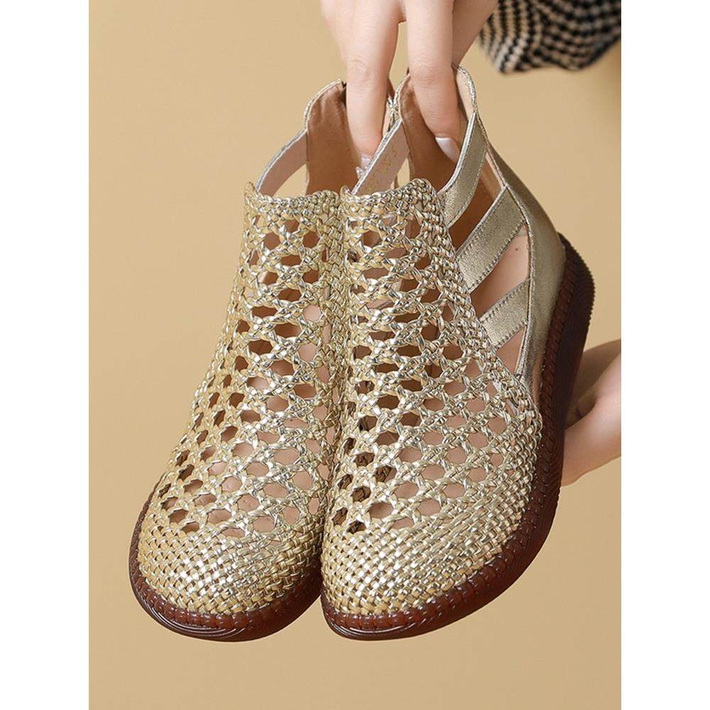 展现曲线美感复古美丽 修饰腿型优雅飘逸 真皮镂空软底舒适女凉靴,女鞋,婚鞋,淘宝优惠券,粉丝福利购,淘宝优惠卷