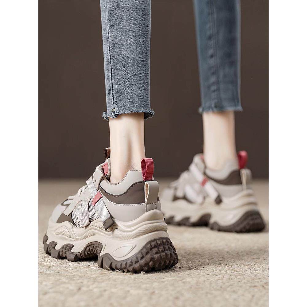 Dad’s Shoes for Women 2025新款轻便露脚小多用途增高鞋休闲运