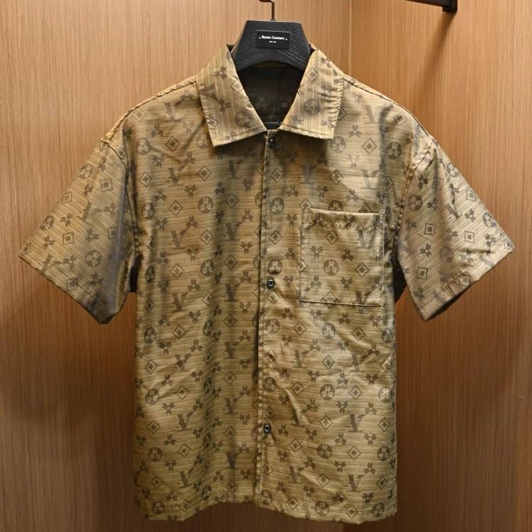 BellerLee 欧洲站潮牌花色短袖衬衫男装夏季新款高品质轻奢时尚