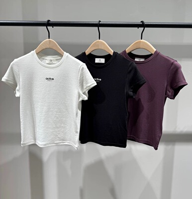 【act系列】正品正肩短袖T恤2026夏新品天丝醋酸短款MBF2TEE007