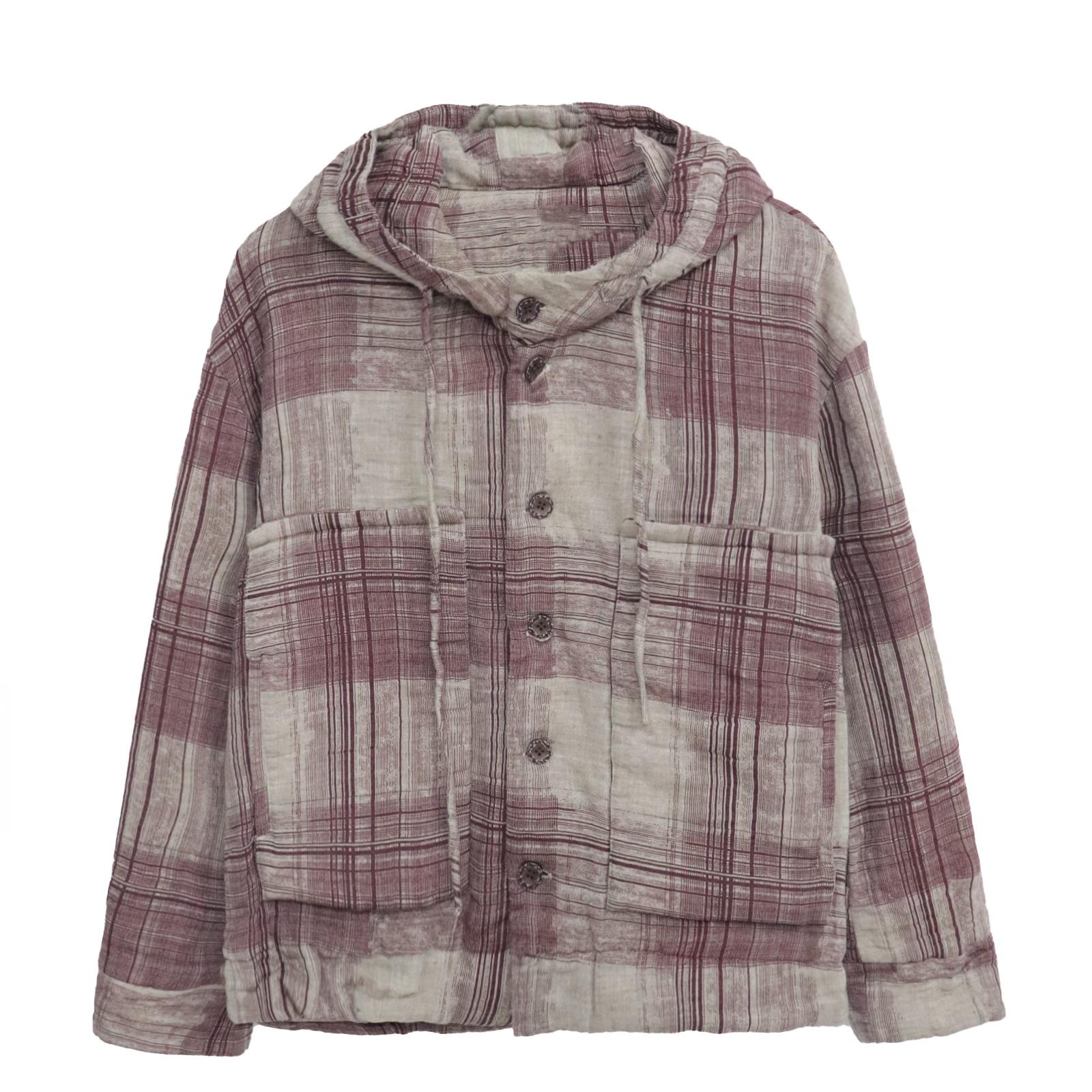 杰然不同新款冬季减龄格子连帽大口袋保暖显瘦棉服上衣女  2569