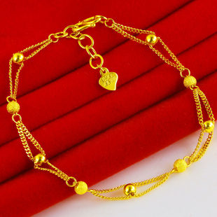 黄金手链9999足金女款纯金手镯年轻人时尚真金子送女朋友按克