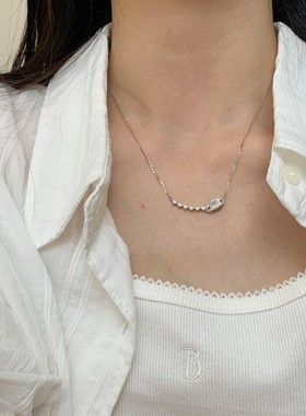 一恋设计感行星轨迹吊坠项链女简约时尚个性创意网红锁骨链ins风