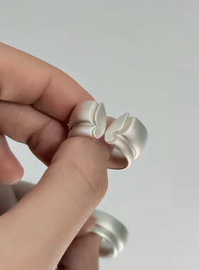 一恋蝴蝶精灵戒指女简约时尚气质百搭个性开口指环小众ins风食指