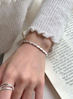 一恋哑光豆豆鳞片手链女韩版简约小众设计百搭叠戴手环网红创意手