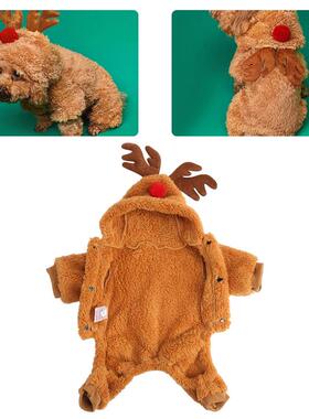 Dog Clothes Christmas Pet Puppy Outfit Soft Warm Xmas Santa