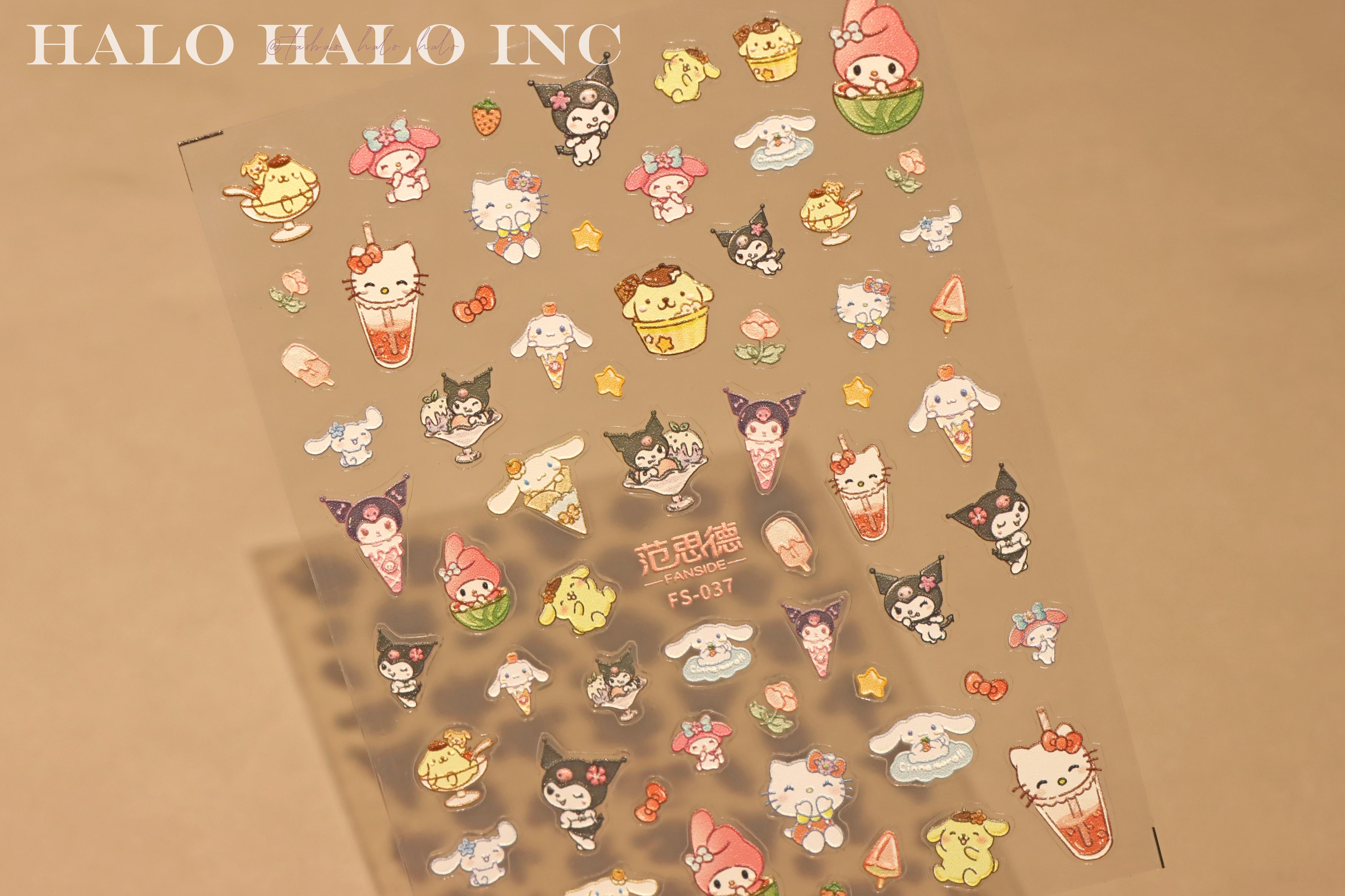 美甲贴纸库洛米凯蒂猫美乐蒂卡通