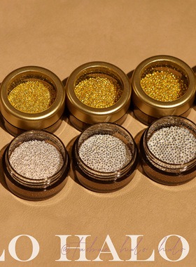 美甲饰品小钢珠金银色柳钉圆型芭蕾舞鞋鱼子酱细珠柳钉配饰不掉色