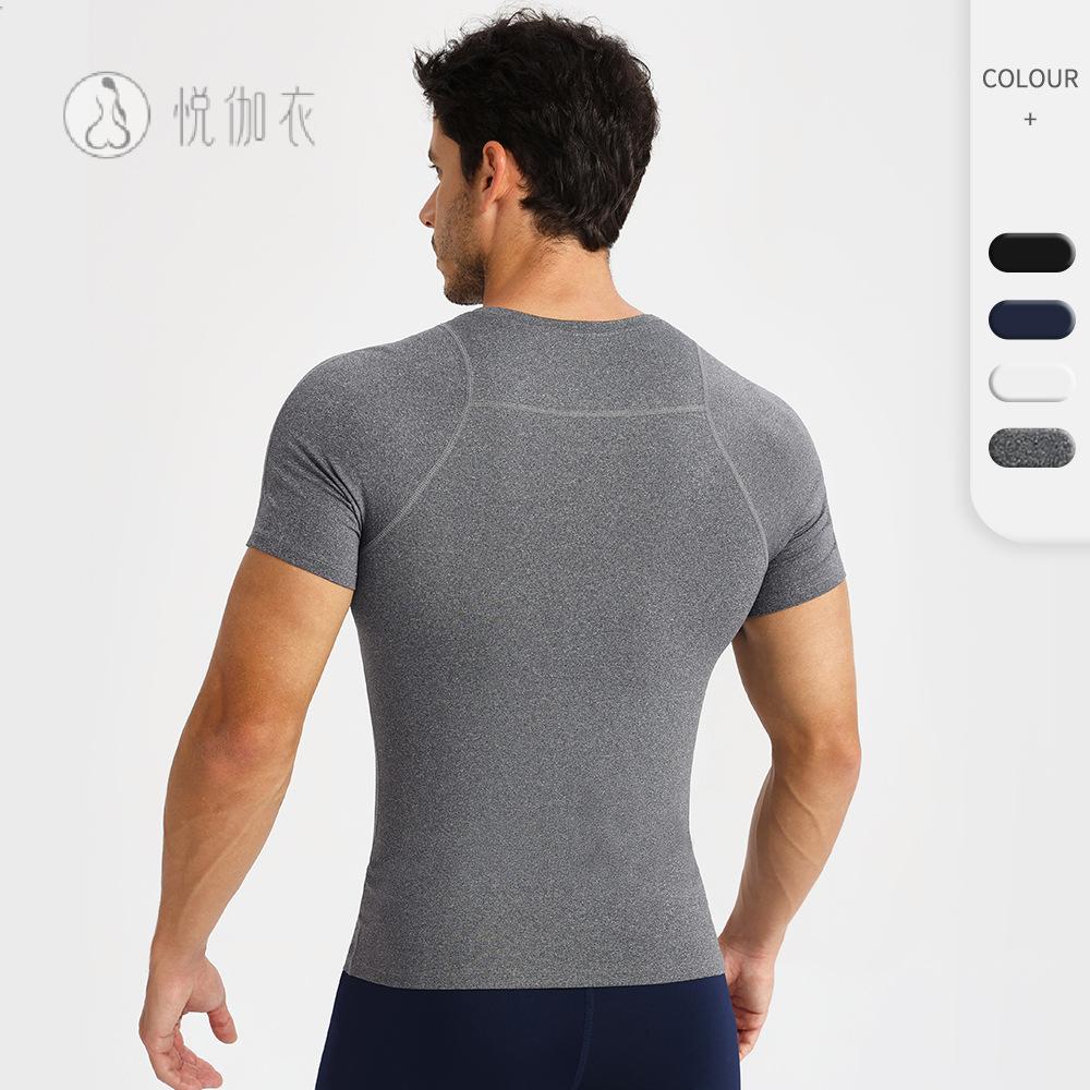 男士紧身健身短袖高弹透气速干衣