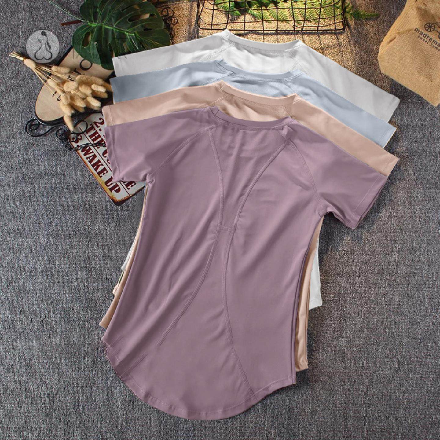 夏季健身短袖恤女2025短裤瑜伽训练上衣速干透气宽松运动晨跑服,运动/瑜伽/健身/球迷用品,瑜伽t恤,淘宝优惠券,粉丝福利购,淘宝优惠卷