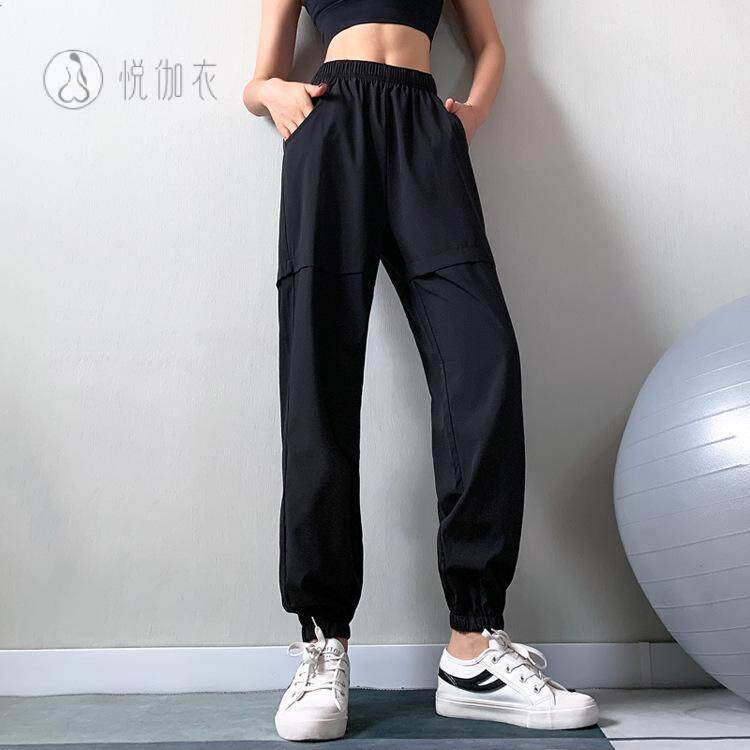 国潮束脚工装裤女春秋宽松BF跑裤